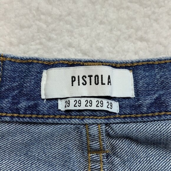 Pistola Women's Distressed High Rise Button Fly Presley Jeans Size 29 Blue - Picture 12 of 14